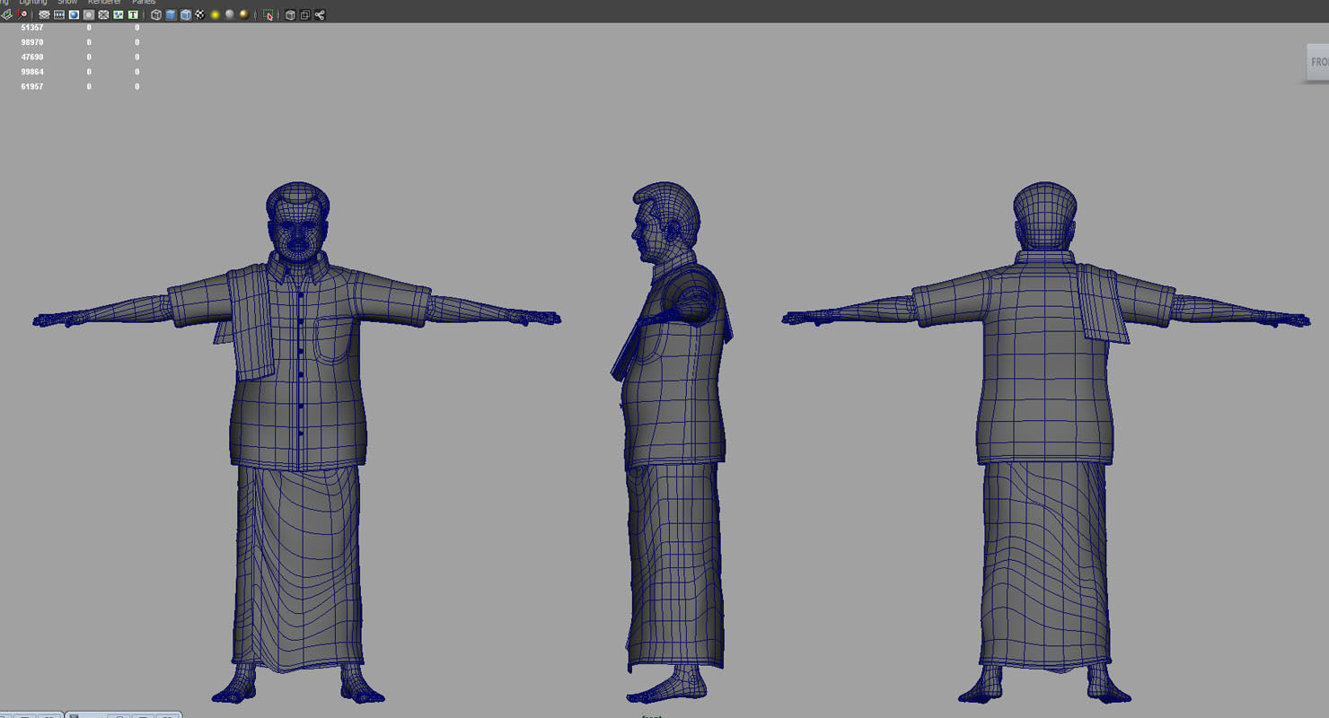 traditional dress man final2 3d model 3D model_5