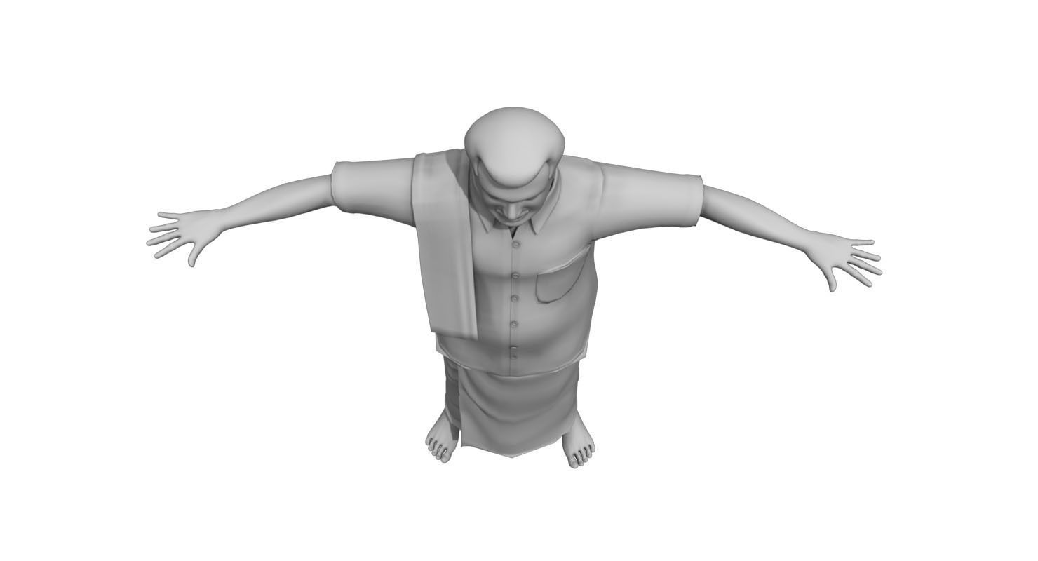 traditional dress man final2 3d model 3D model_2