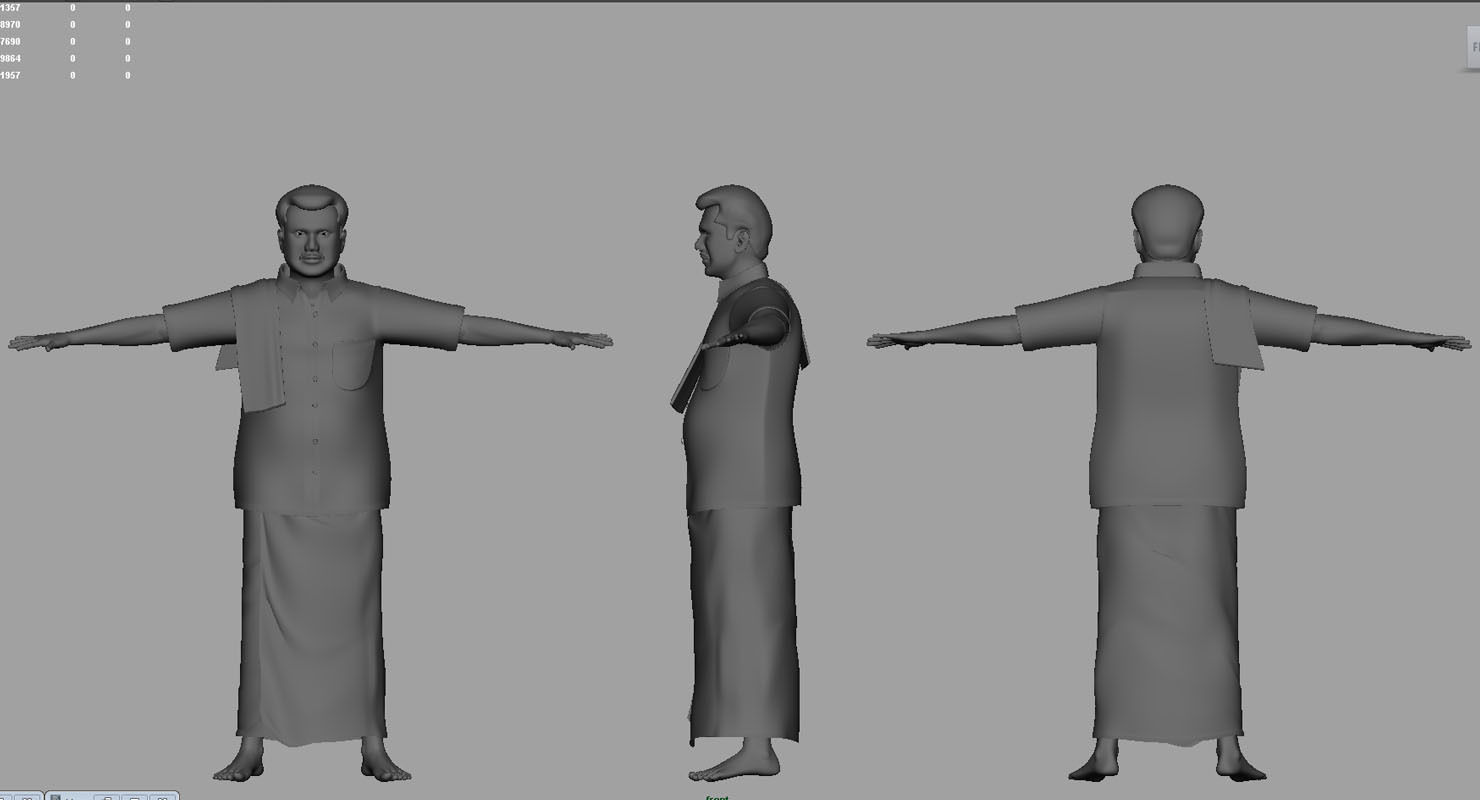 traditional dress man final2 3d model 3D model_4