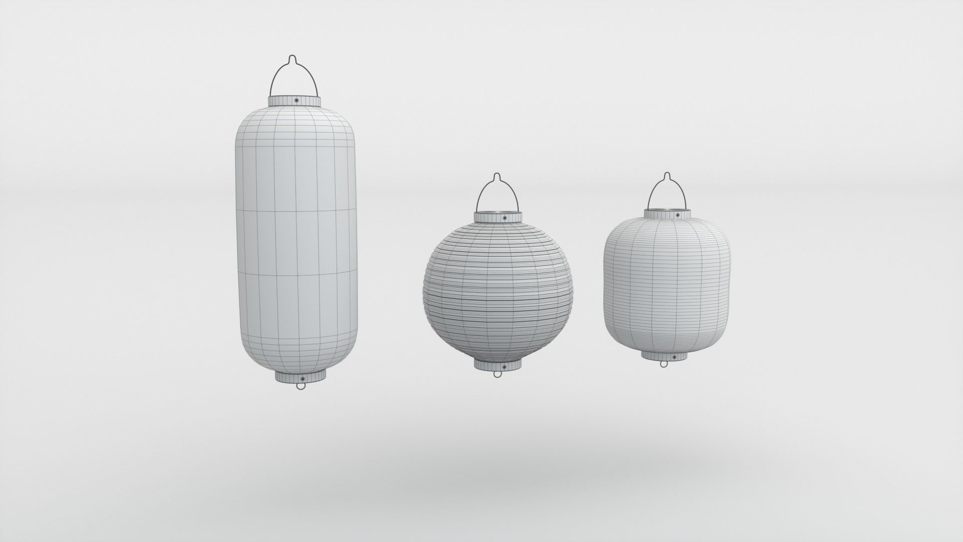 Japanese Lantern 3D model_1