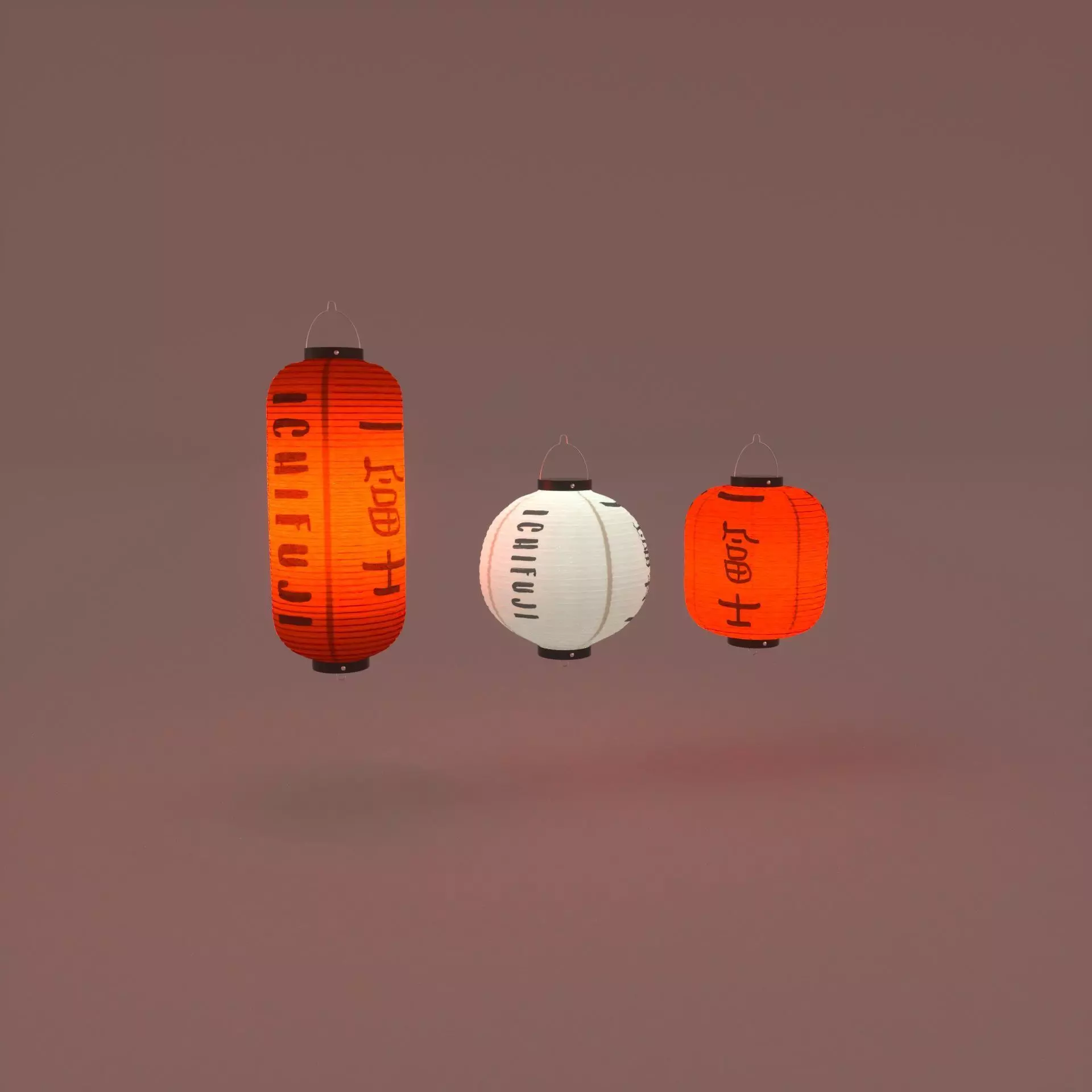 Japanese Lantern 3D model_0