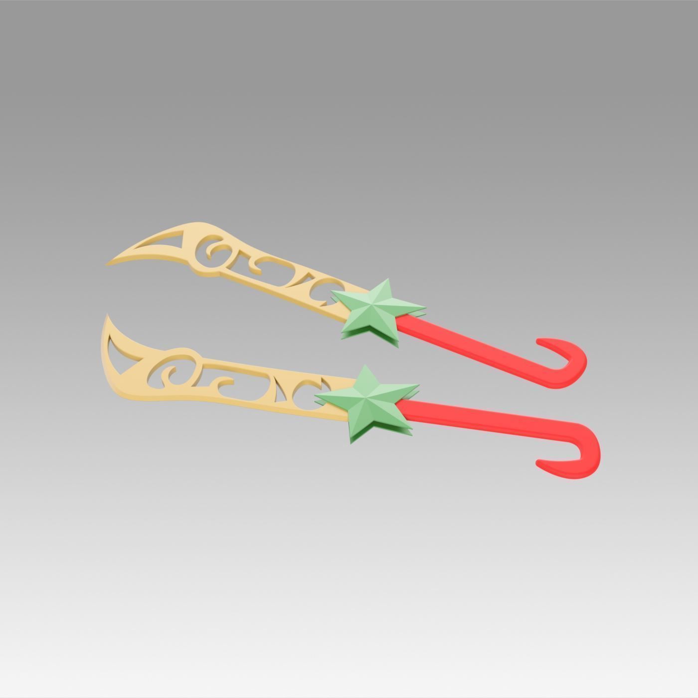 League Of Legends Katarina The Sinister Blade Two Dagger 3D print model_8