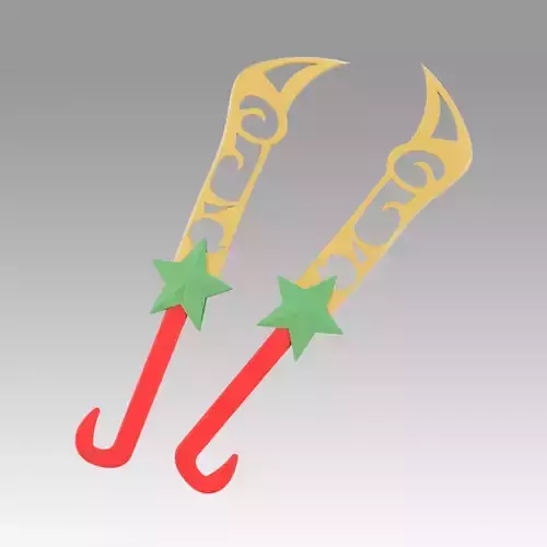 League Of Legends Katarina The Sinister Blade Two Dagger 3D print model