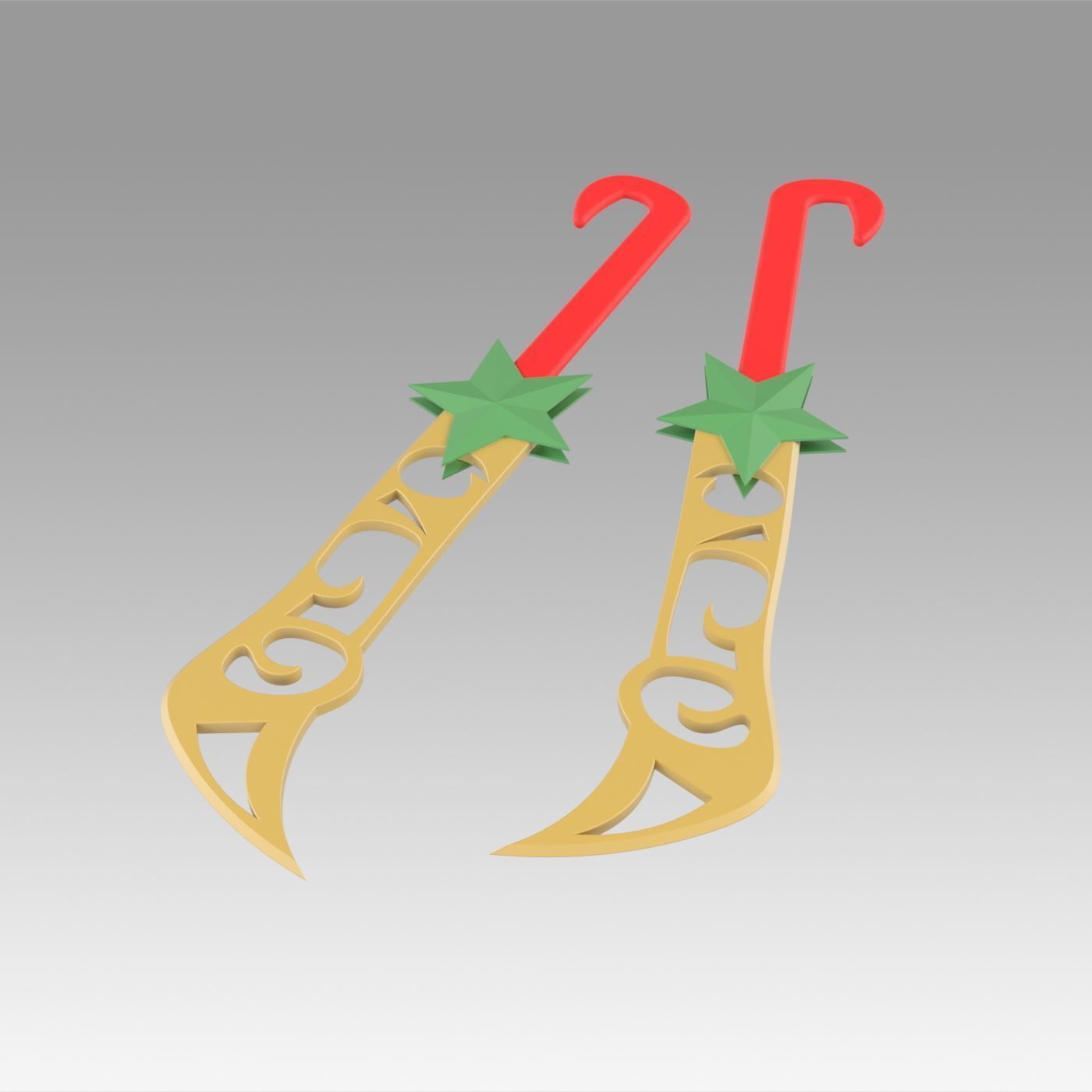 League Of Legends Katarina The Sinister Blade Two Dagger 3D print model_6