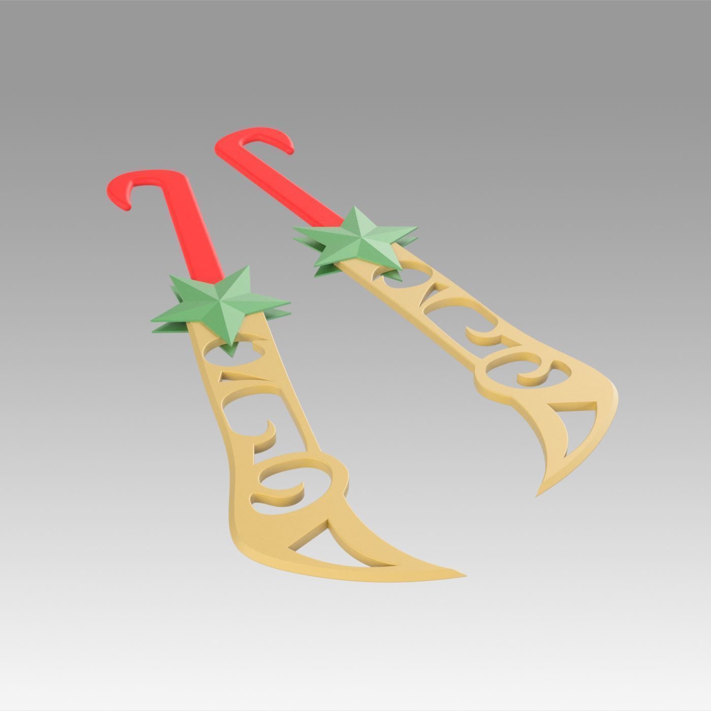 League Of Legends Katarina The Sinister Blade Two Dagger 3D print model_5