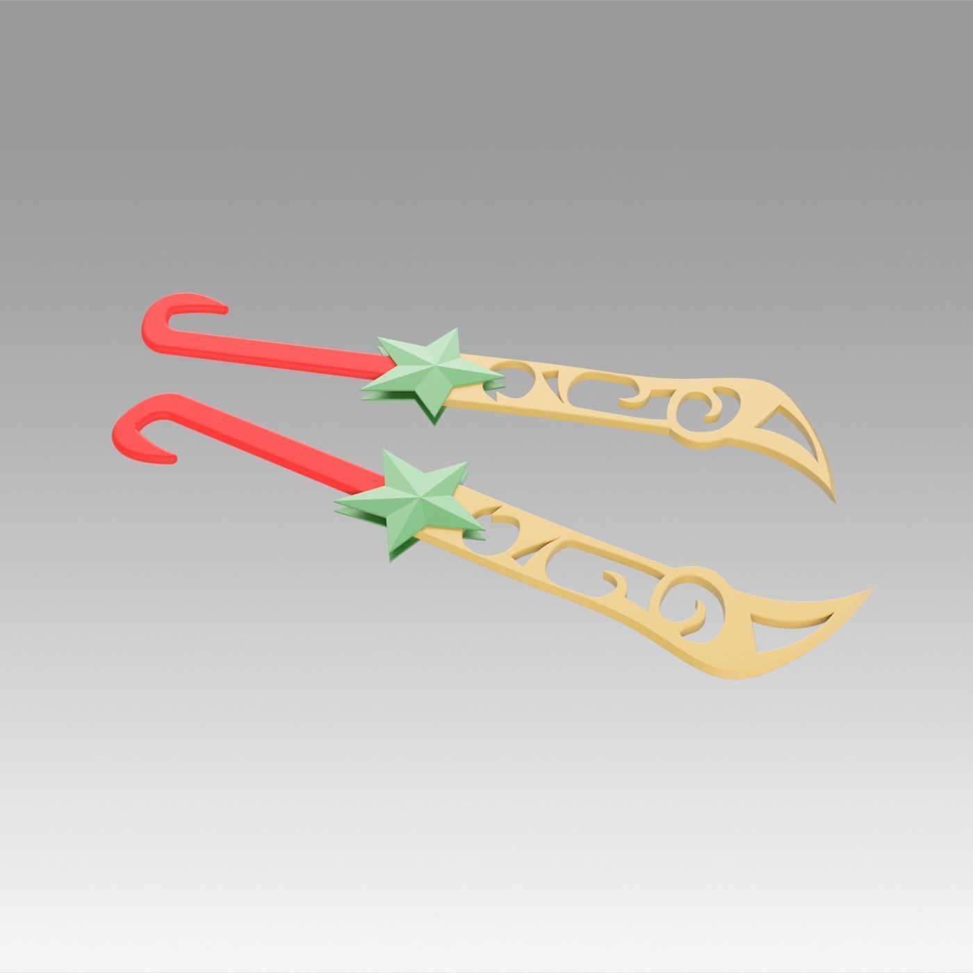 League Of Legends Katarina The Sinister Blade Two Dagger 3D print model_4