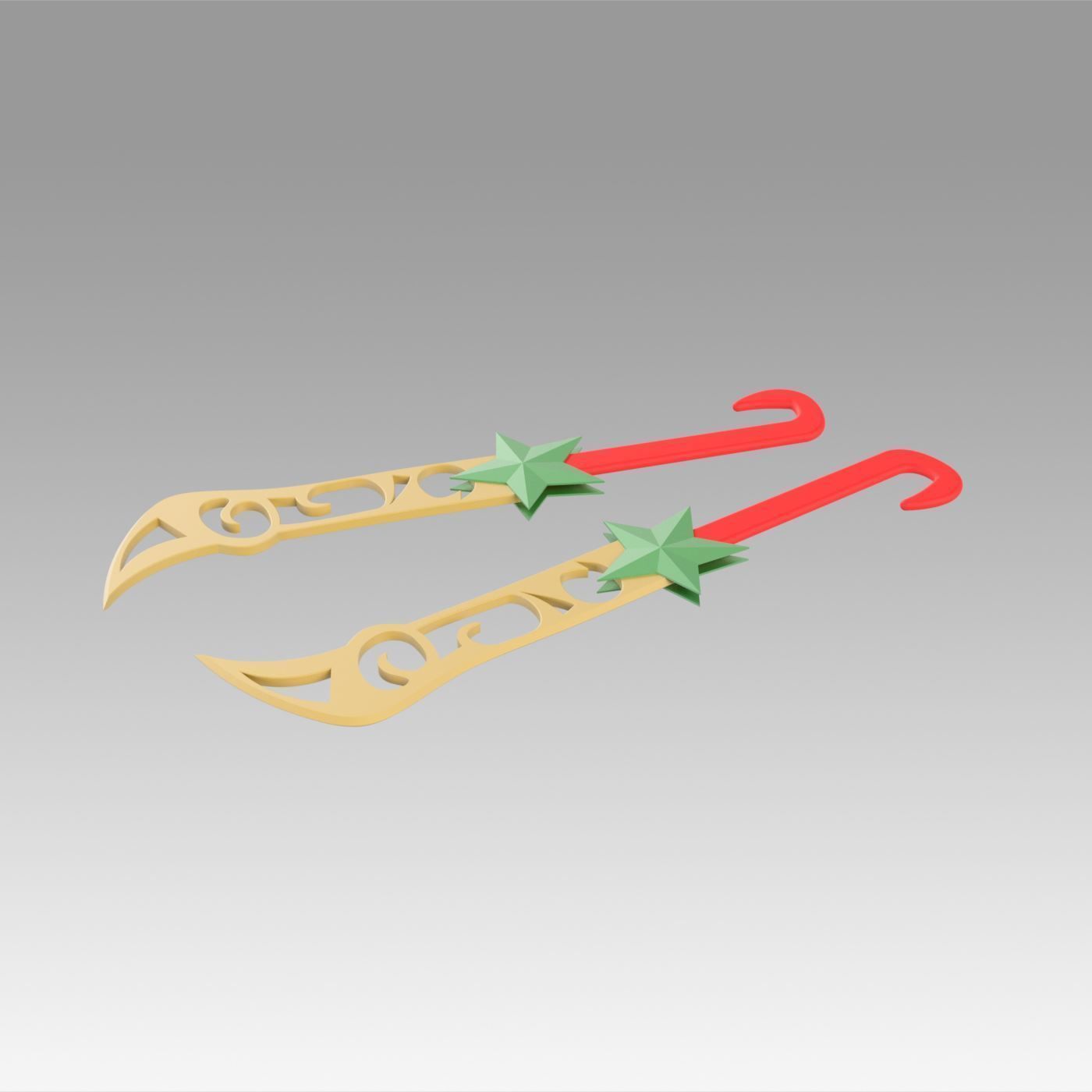 League Of Legends Katarina The Sinister Blade Two Dagger 3D print model_7
