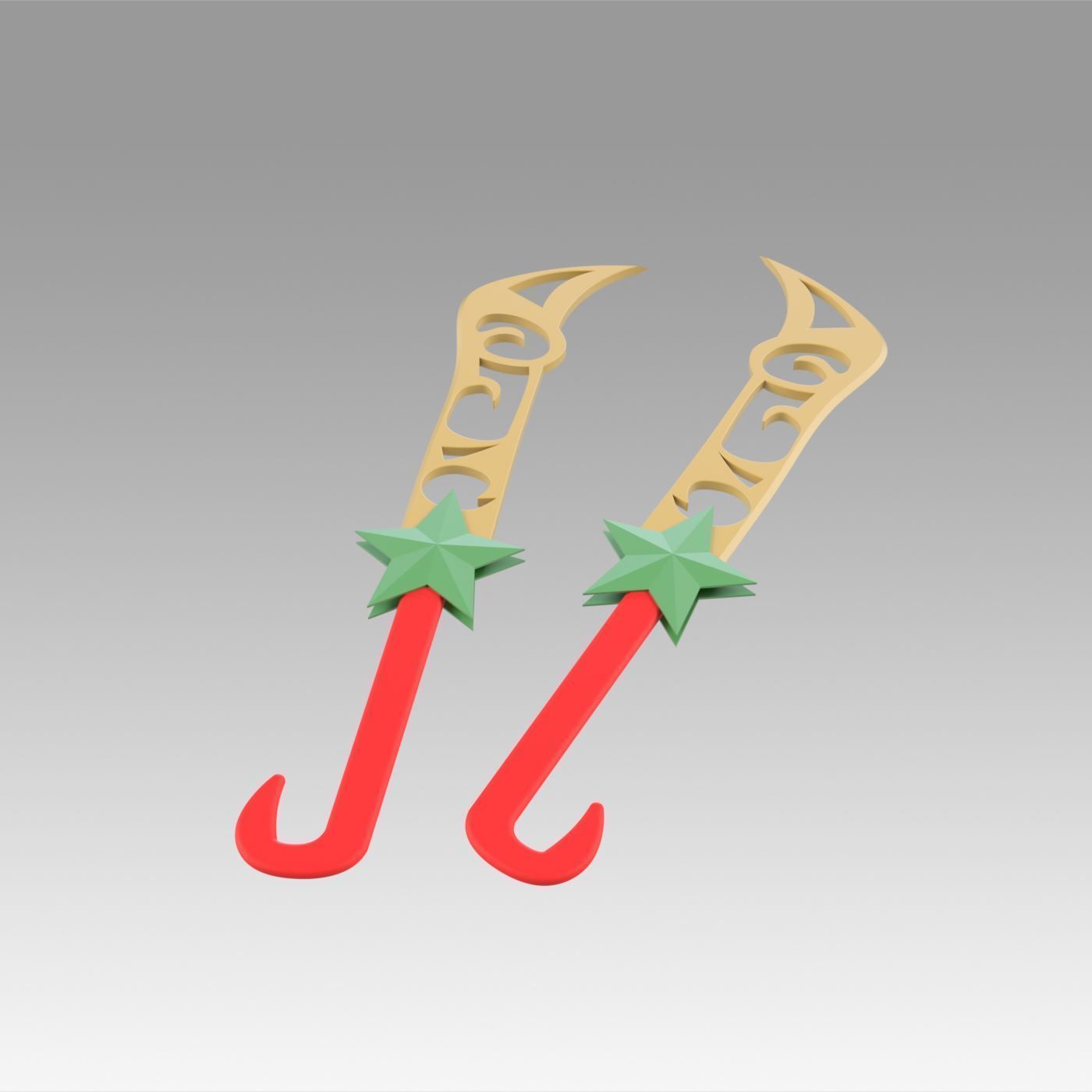 League Of Legends Katarina The Sinister Blade Two Dagger 3D print model_2