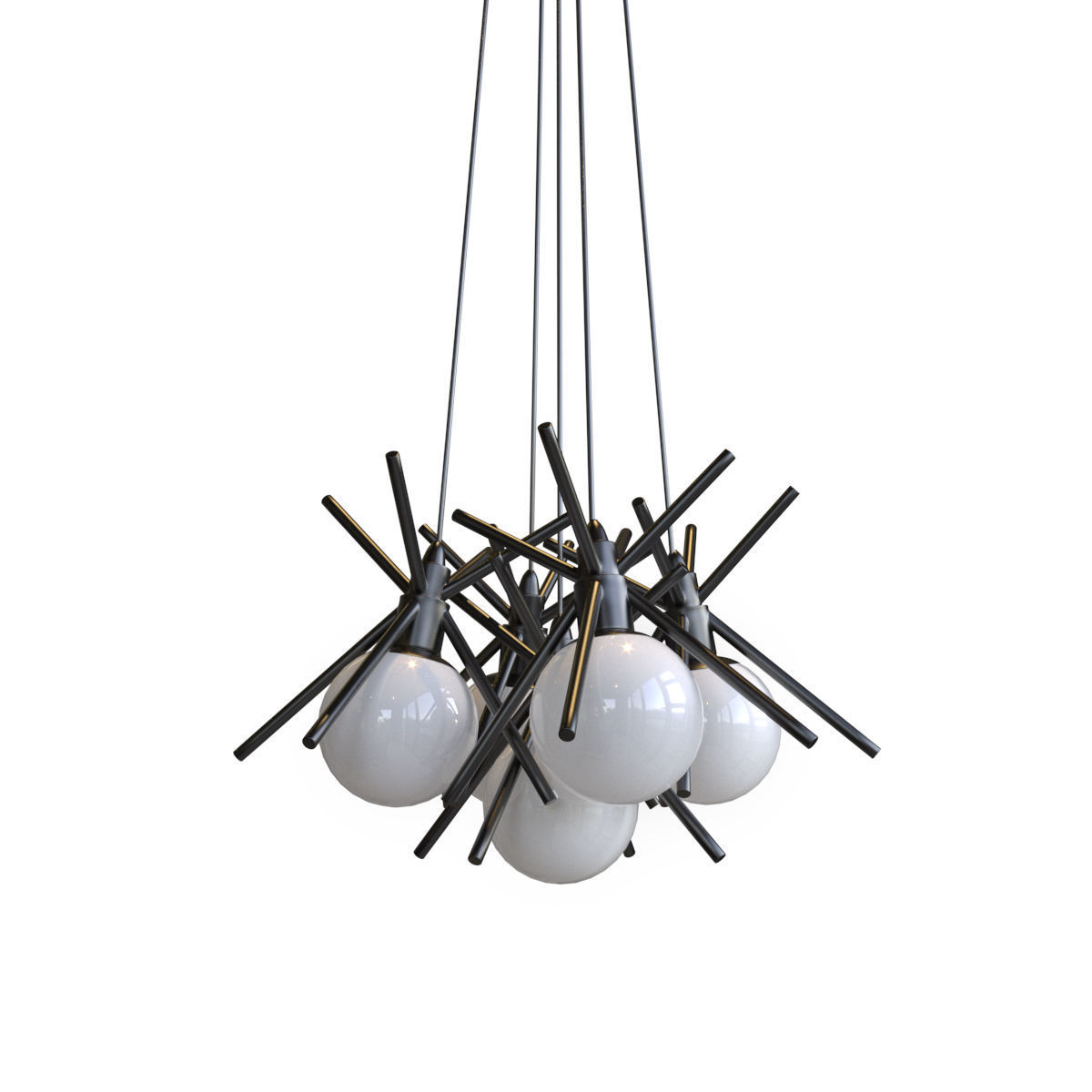 Beale 5 Light Pendant 3D model_3