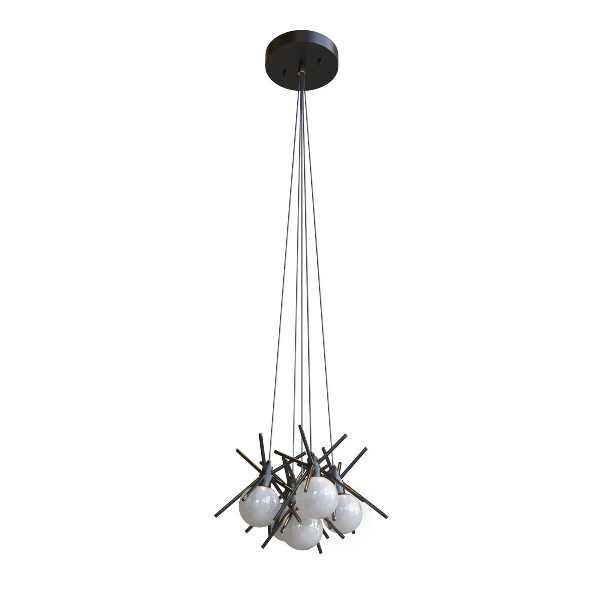 Beale 5 Light Pendant 3D model_1