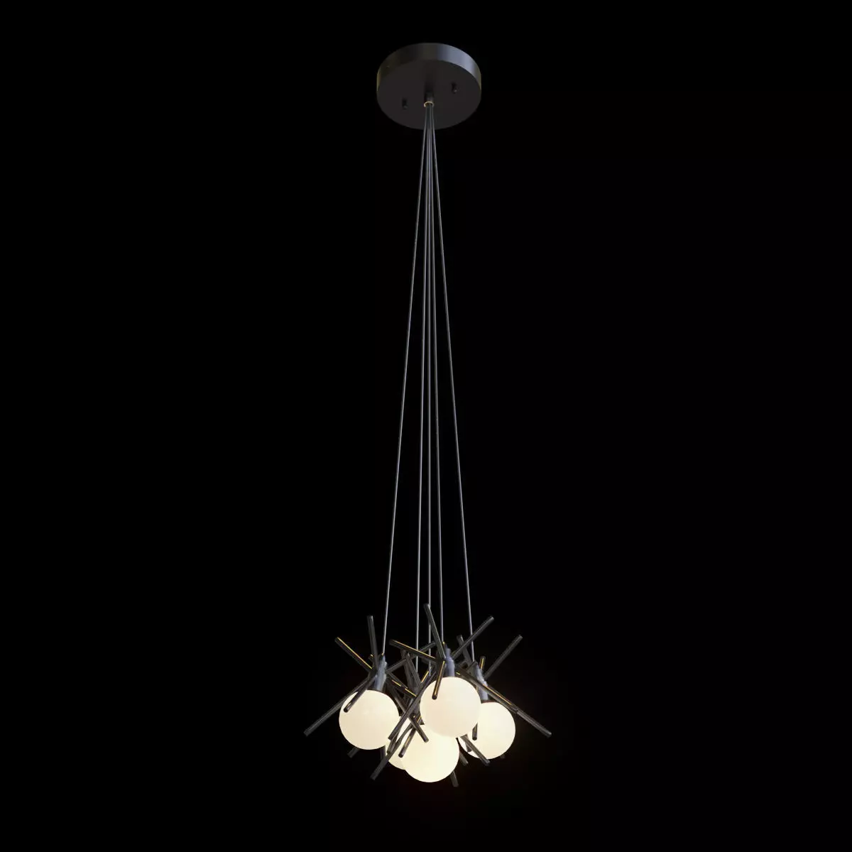 Beale 5 Light Pendant 3D model_0