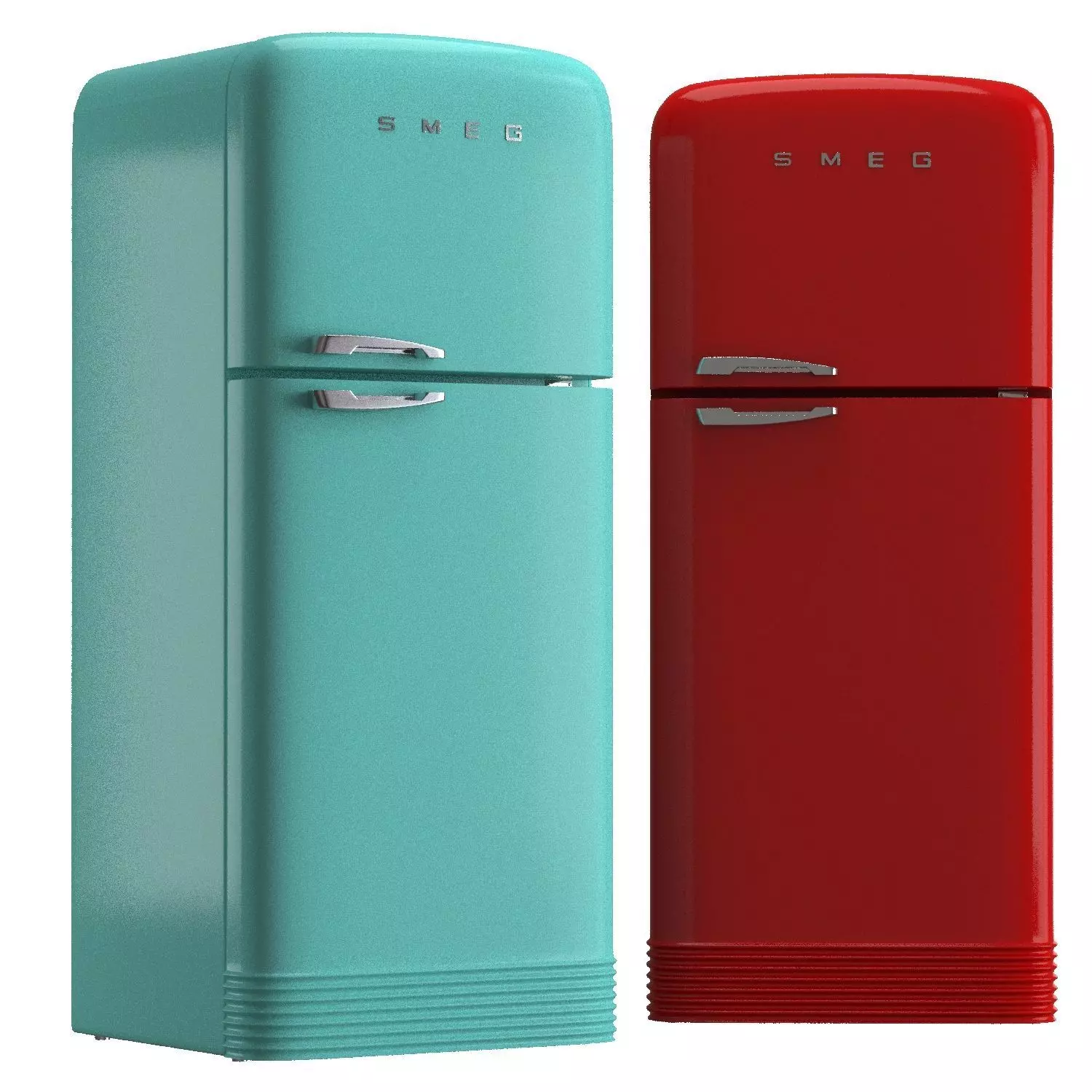 Refrigerator two-chamber SMEG 3D model_0