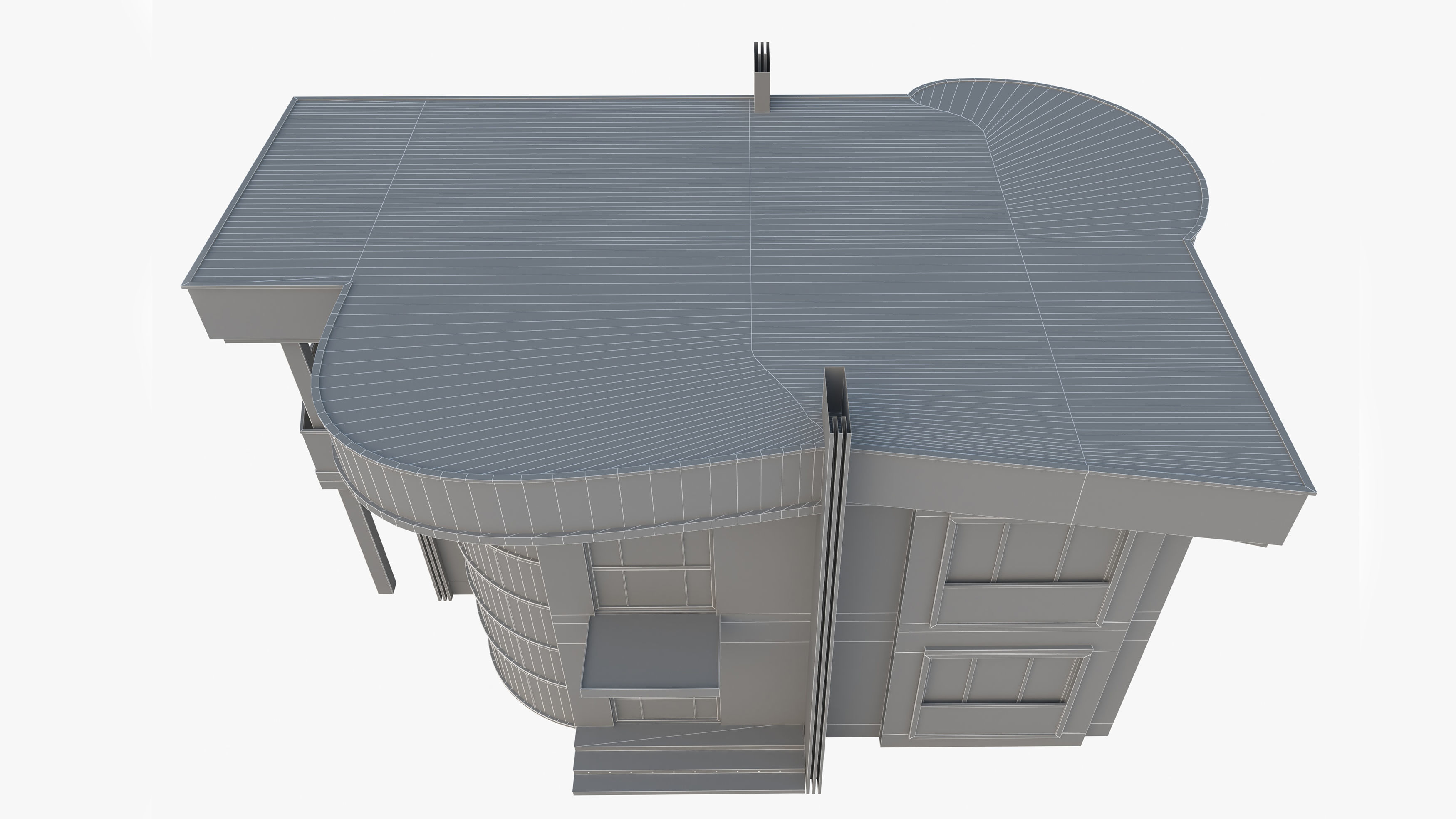 Modern Villa 3D model_3