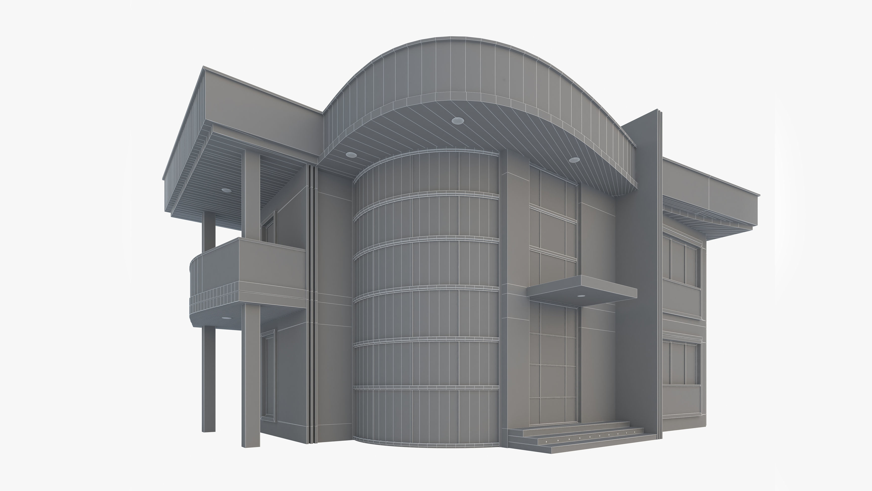 Modern Villa 3D model_7