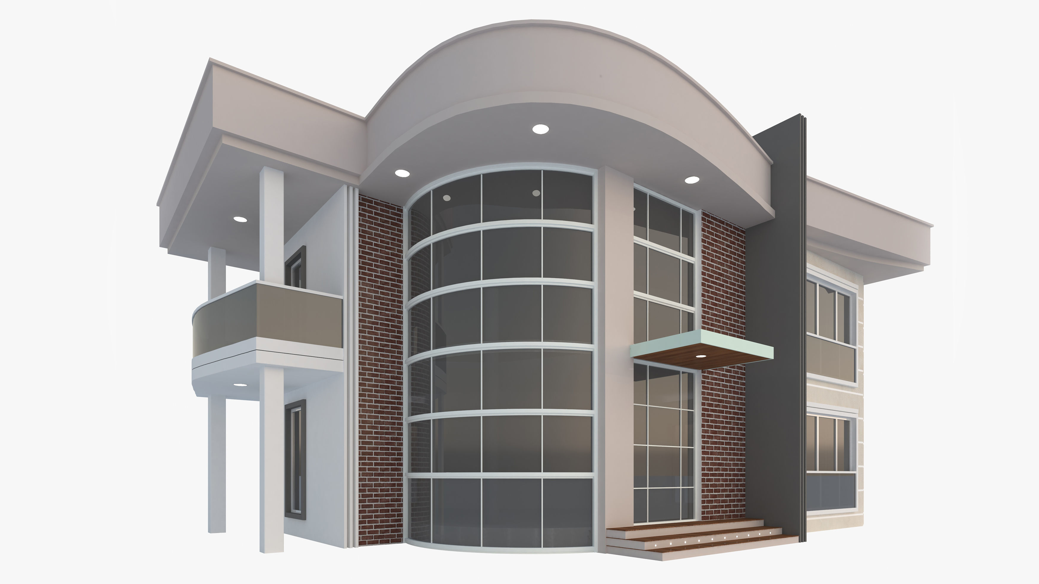 Modern Villa 3D model_4