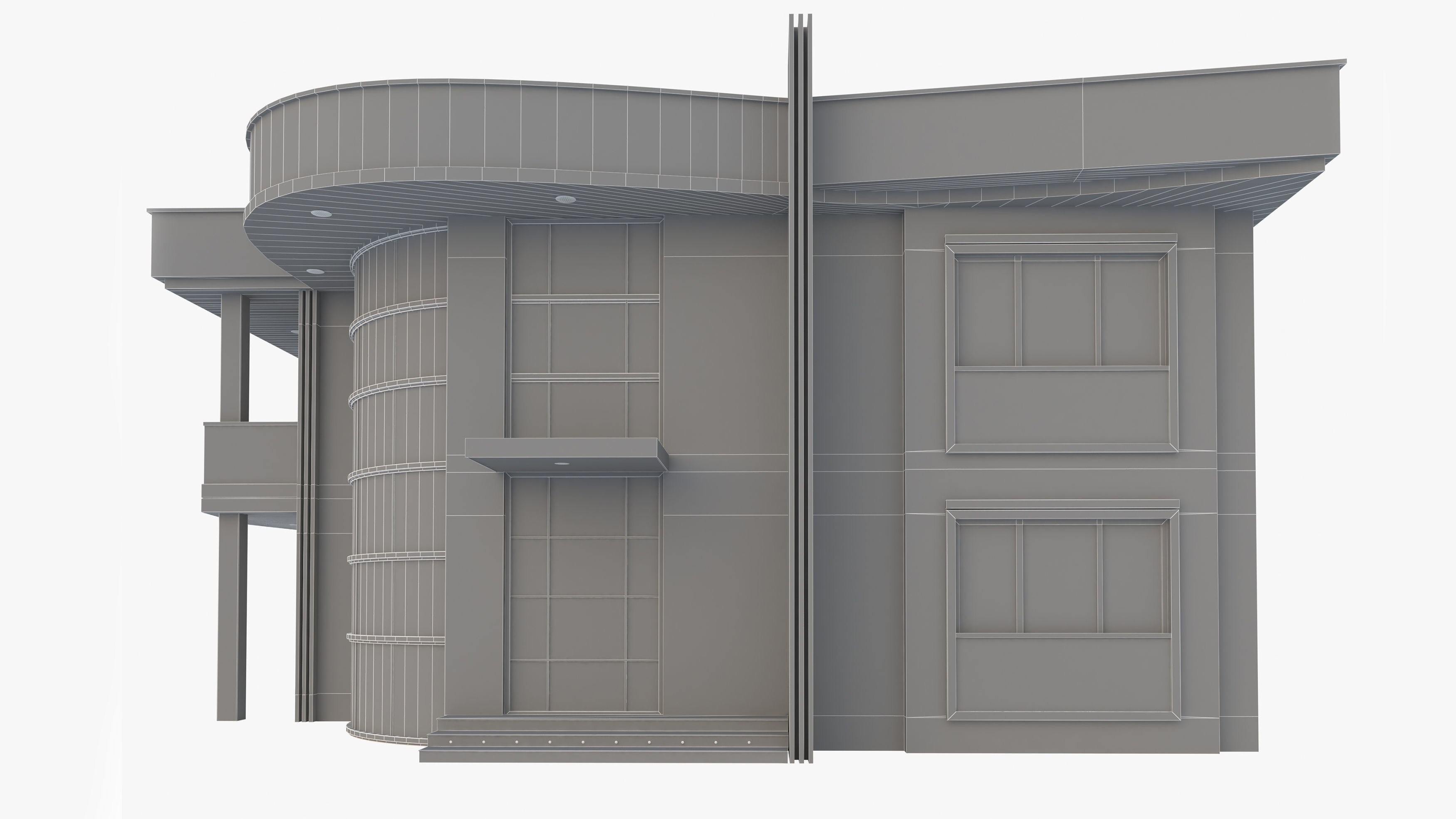 Modern Villa 3D model_6