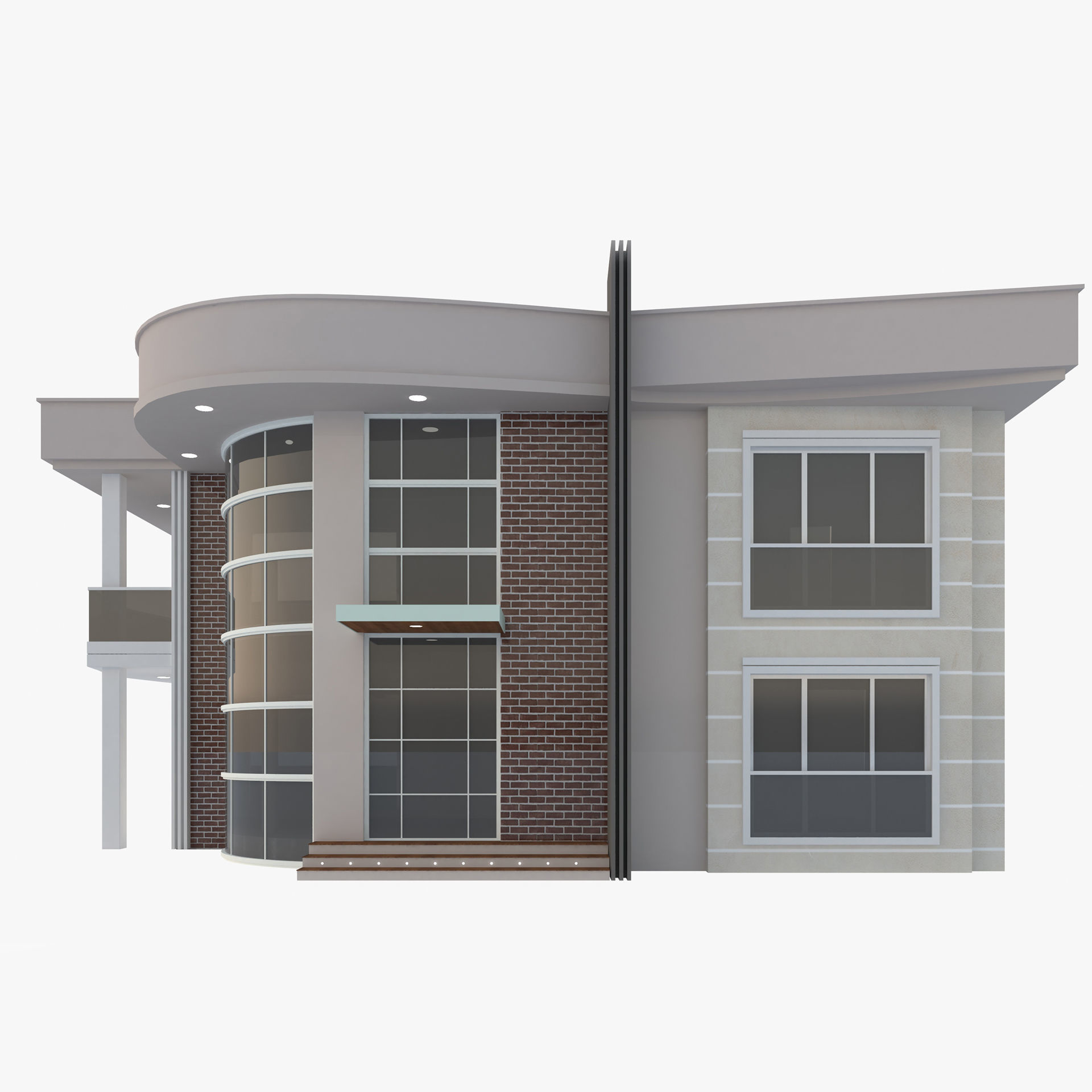 Modern Villa 3D model_8