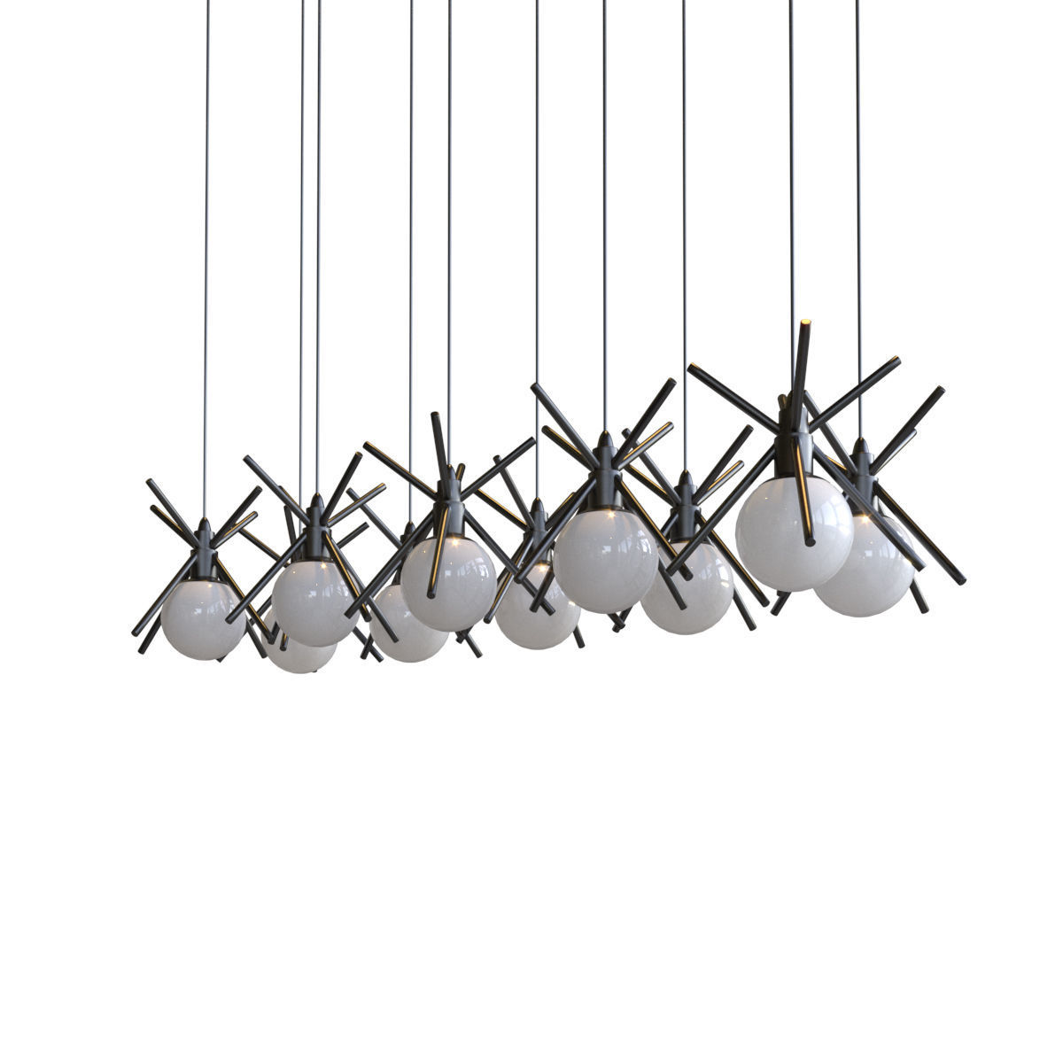 Beale 10 Light Pendant 3D model_1