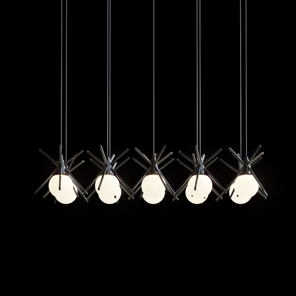 Beale 10 Light Pendant 3D model_4
