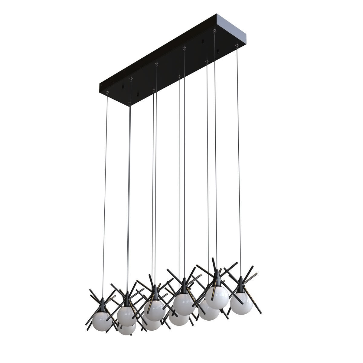 Beale 10 Light Pendant 3D model_2