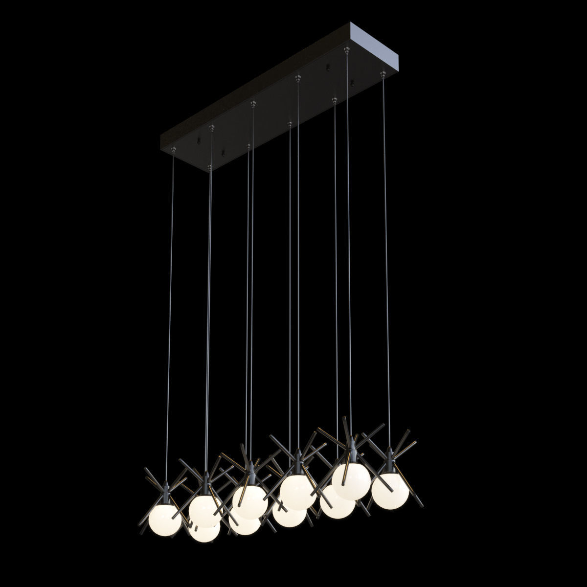 Beale 10 Light Pendant 3D model_3