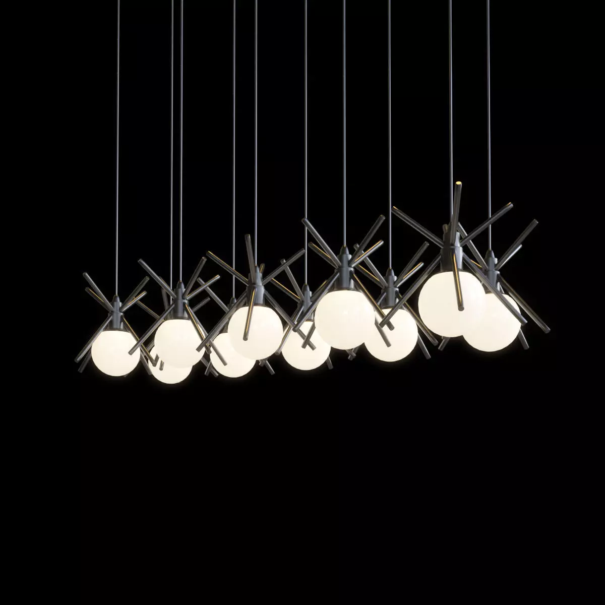 Beale 10 Light Pendant 3D model_0