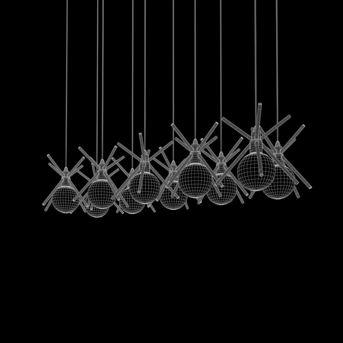 Beale 10 Light Pendant 3D model_6