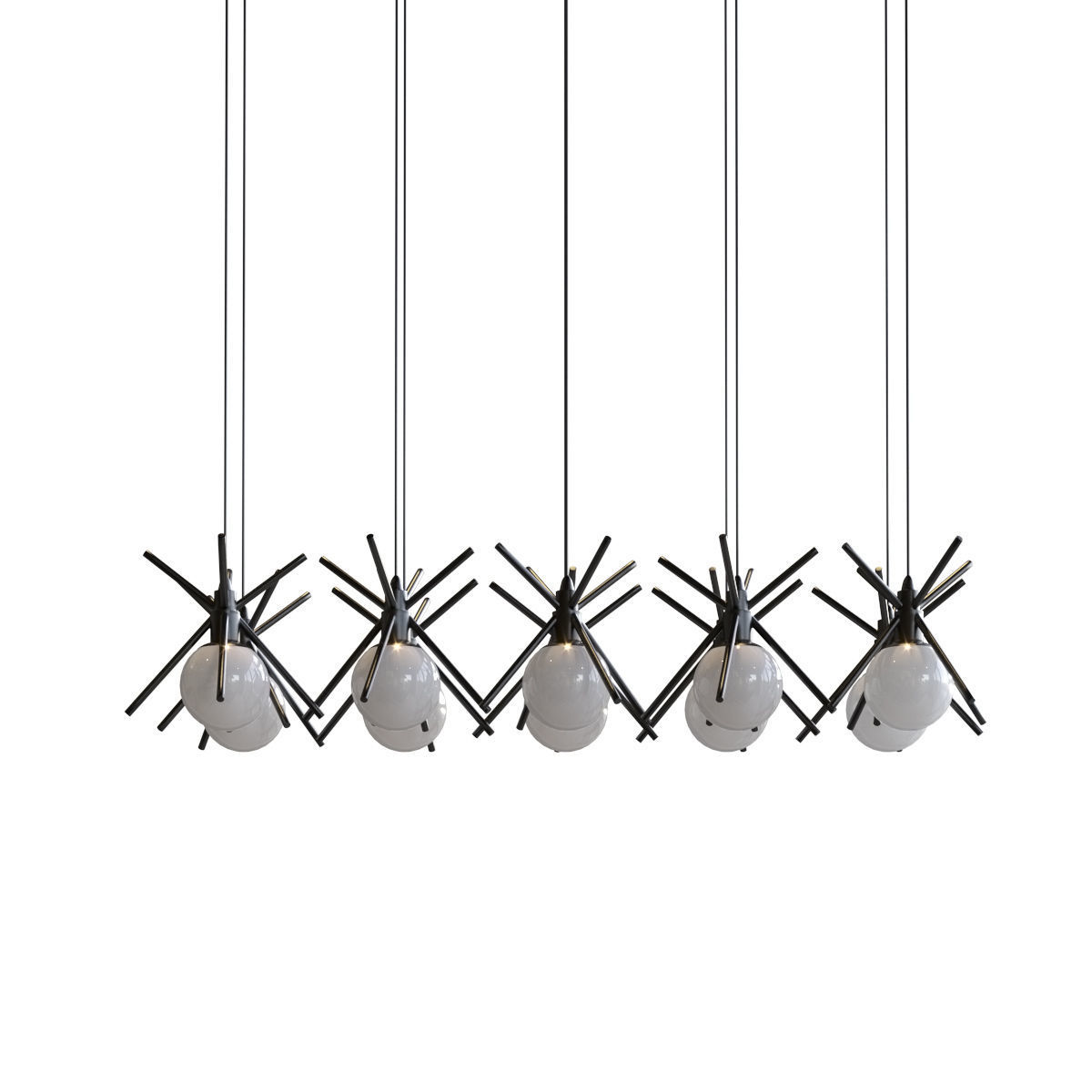 Beale 10 Light Pendant 3D model_5