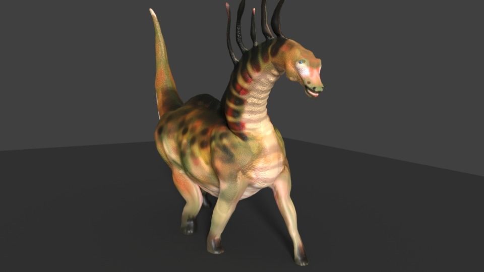 bajadasaurus dinosaur 3D model_2