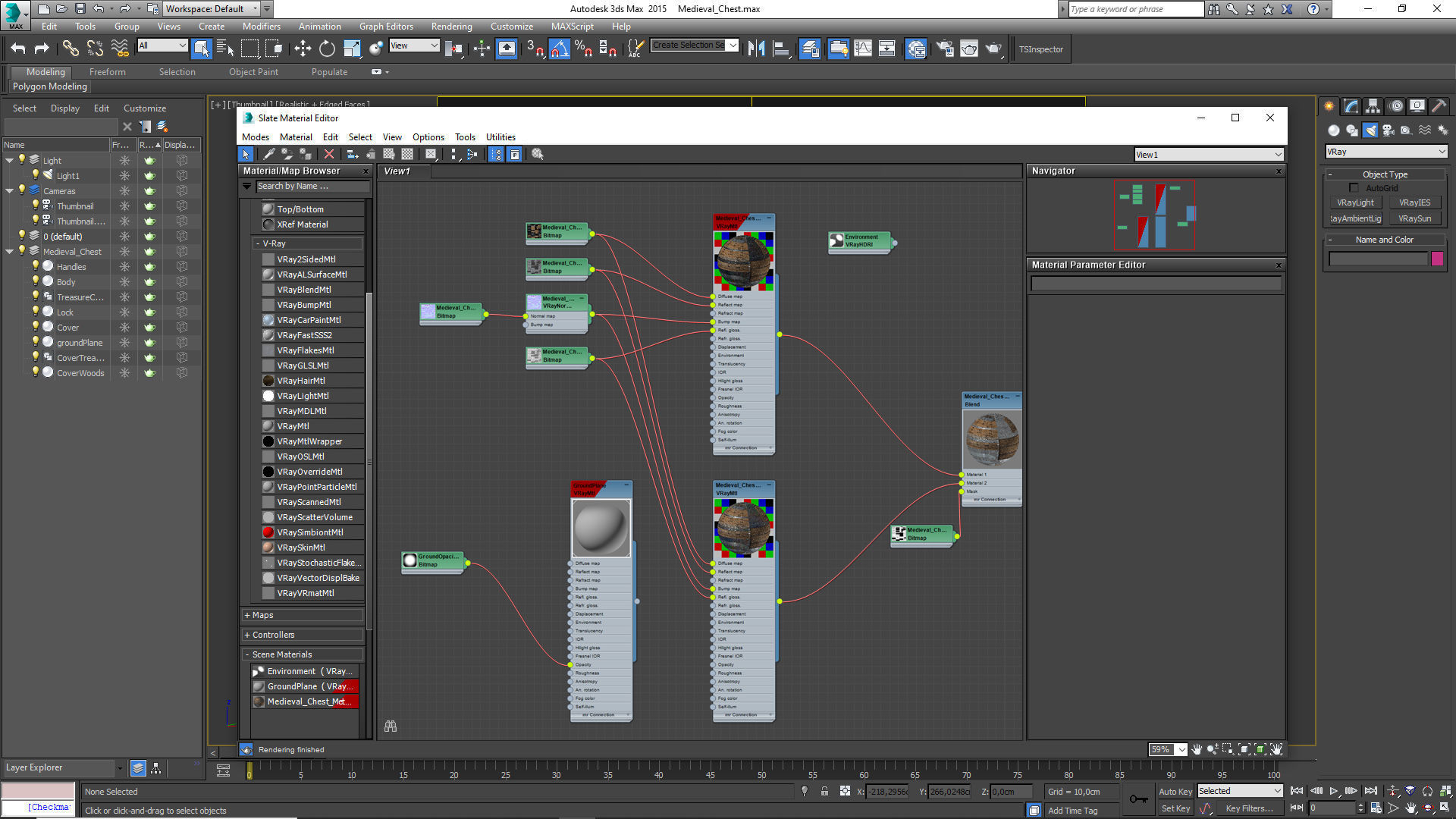 Medieval Chest Low-poly 3D model_15