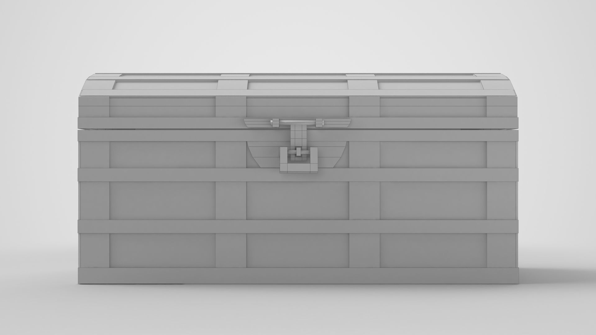 Medieval Chest Low-poly 3D model_7