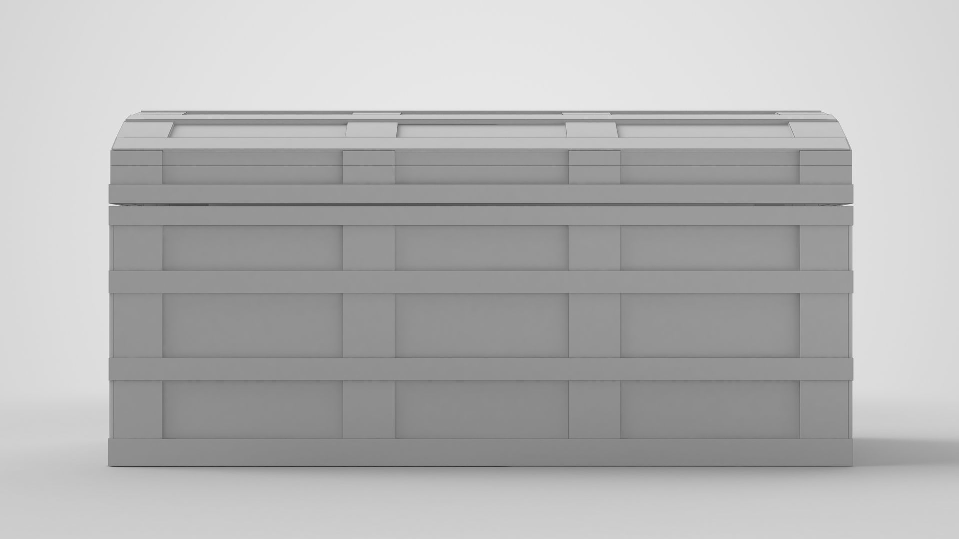 Medieval Chest Low-poly 3D model_6