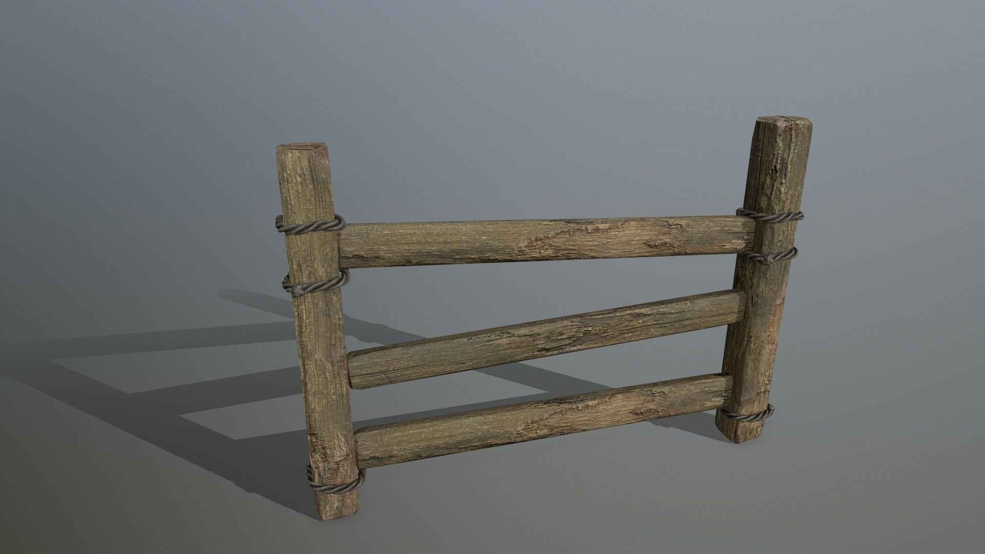 wood and rope Low-poly 3D model_12