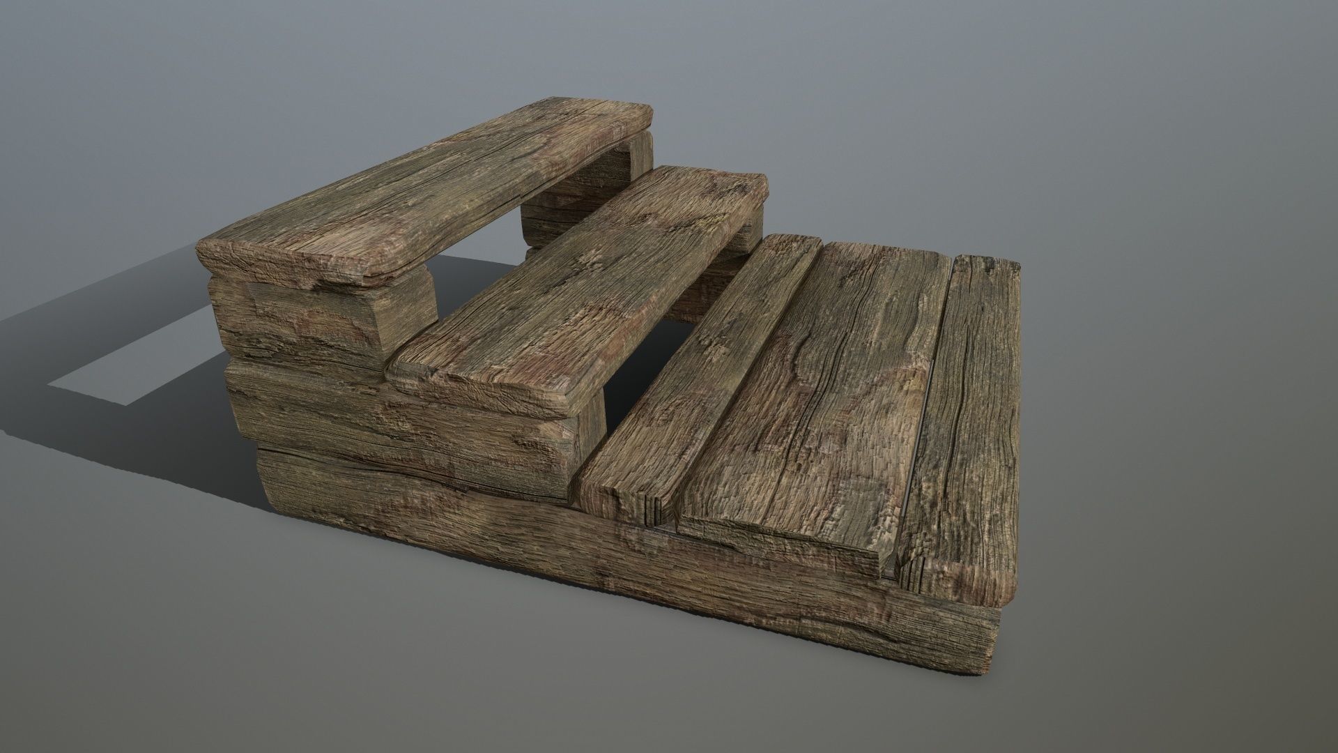 wood and rope Low-poly 3D model_5