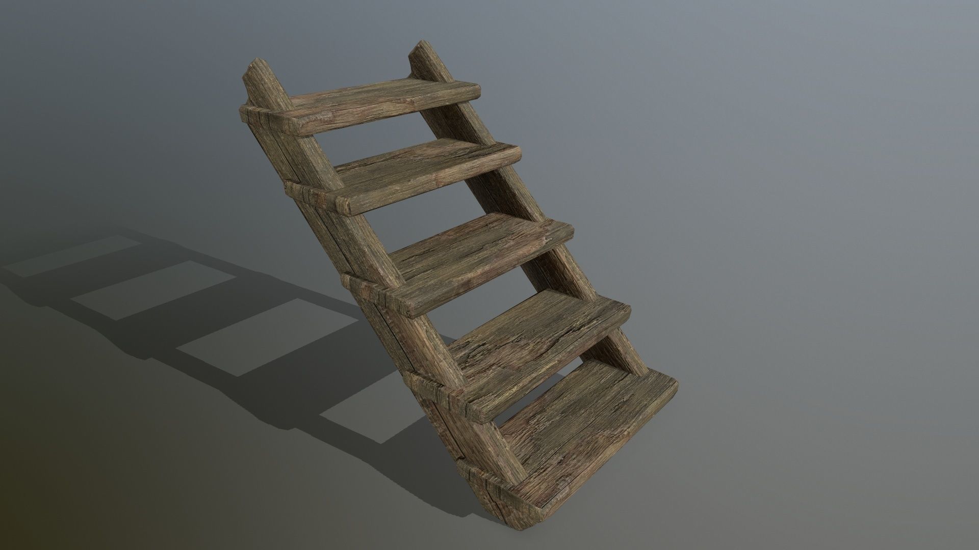 wood and rope Low-poly 3D model_29