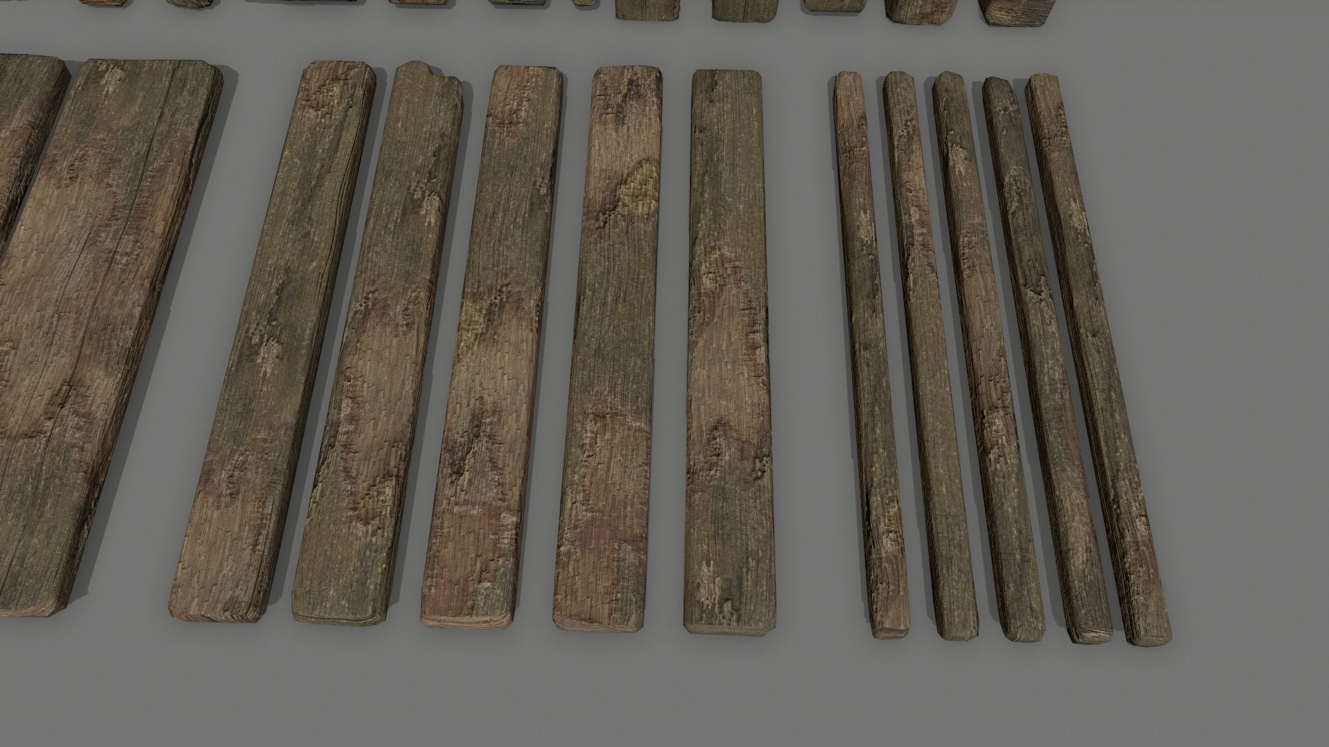 wood and rope Low-poly 3D model_25