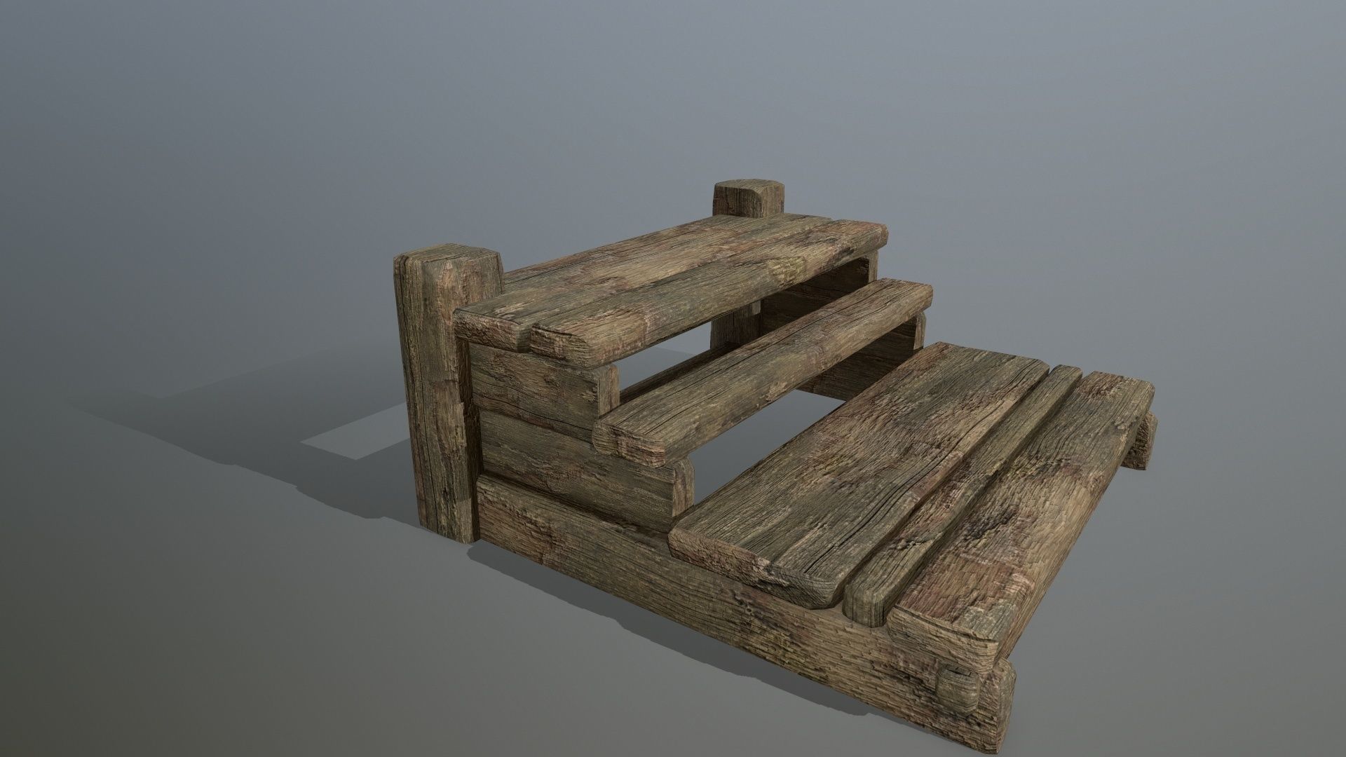 wood and rope Low-poly 3D model_22