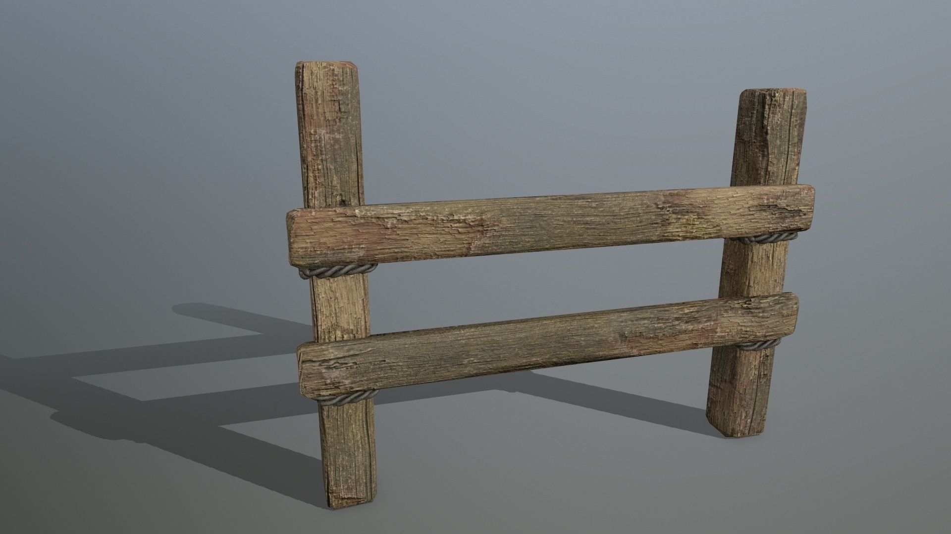 wood and rope Low-poly 3D model_19