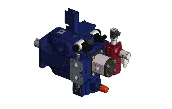 Pump A4VSG 71 EO1 Bosch Rexroth 3D model