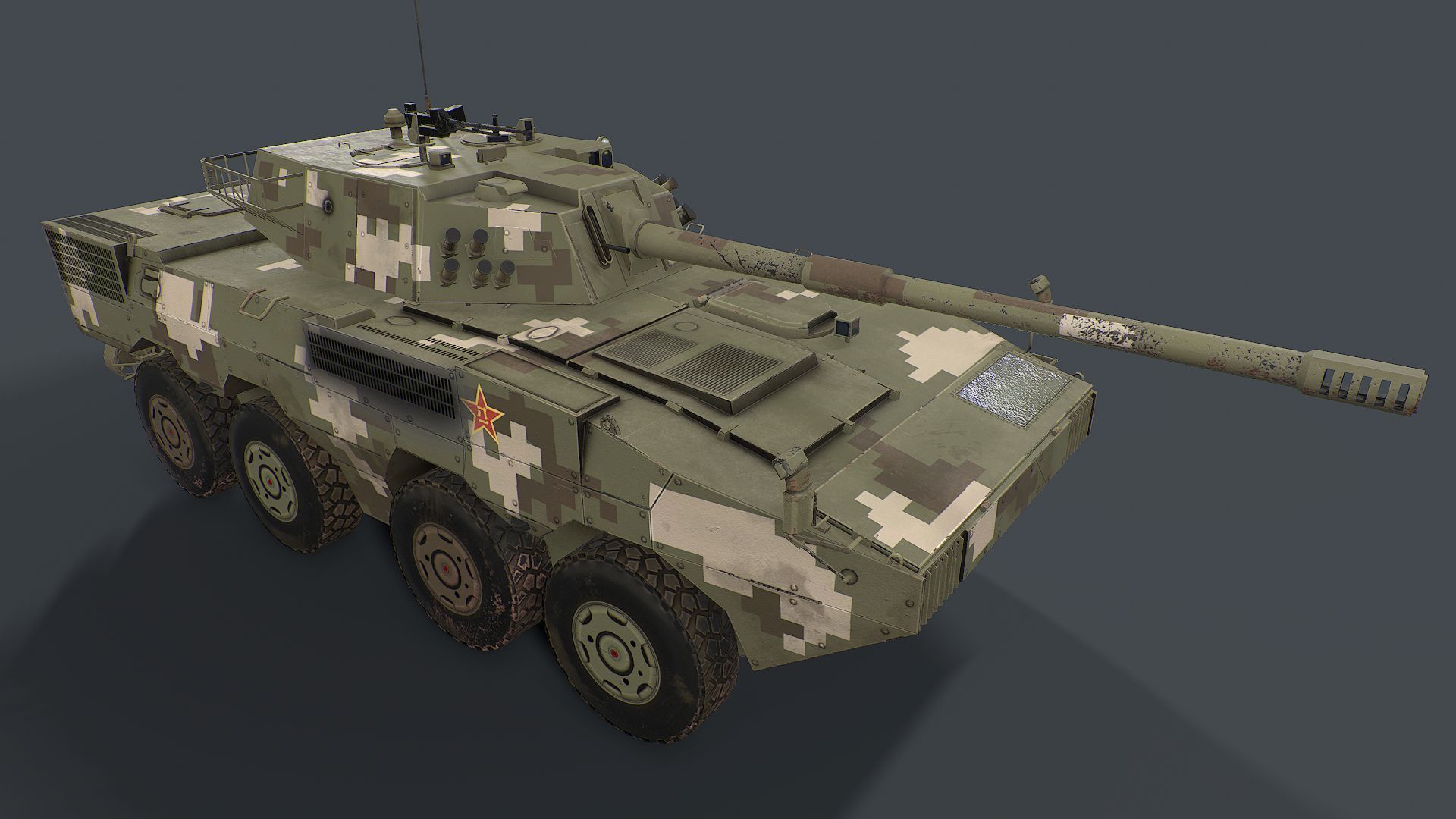 ZBD 08 and ZTL 11 Pack  Low-poly 3D model_7