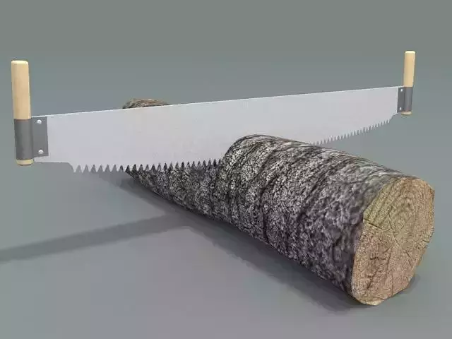 Saw and Log 3D model