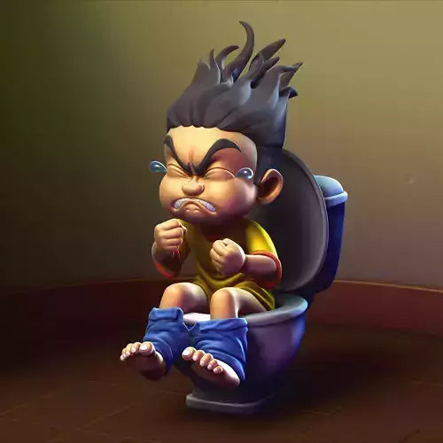 Pooping Boy 3D print model