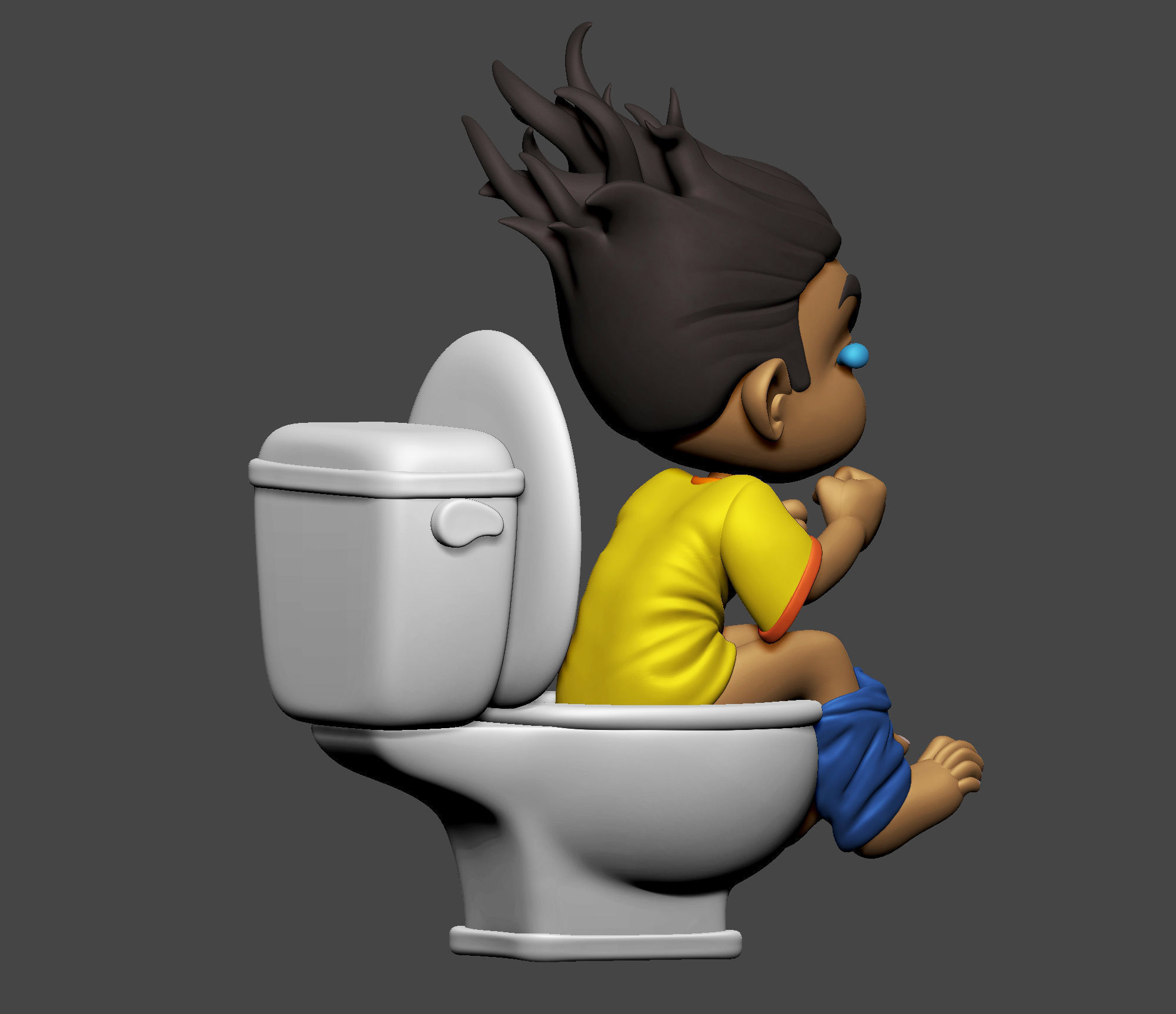 Pooping Boy 3D print model_8