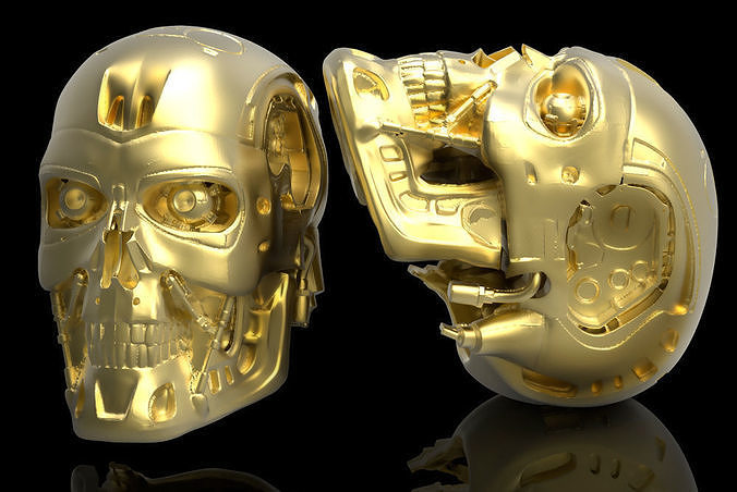 Terminator T 800 robot head 3D print model