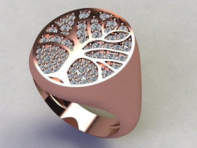 Tree of Life Ring 3D print model