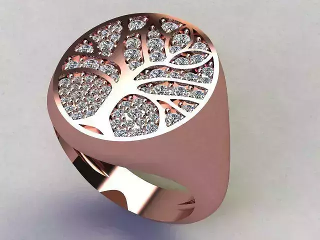 Tree of Life Ring 3D print model