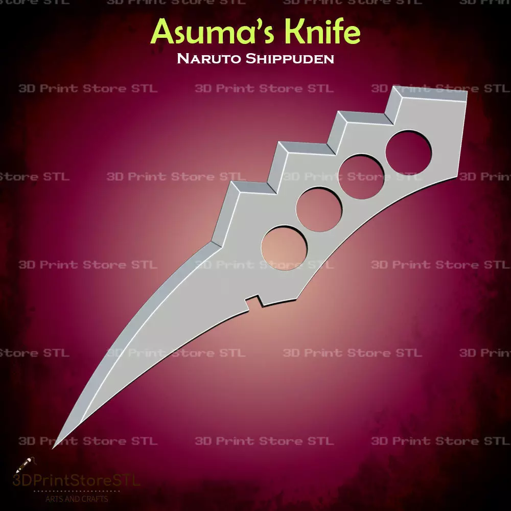 Asuma Knife Cosplay Naruto Shippuden - STL File Free 3D print model