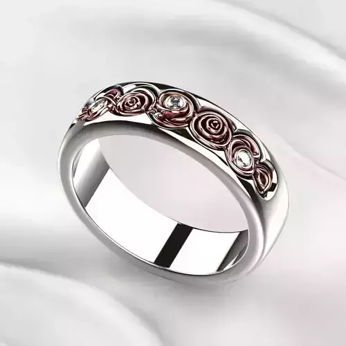 Roses Composite Gold Ring