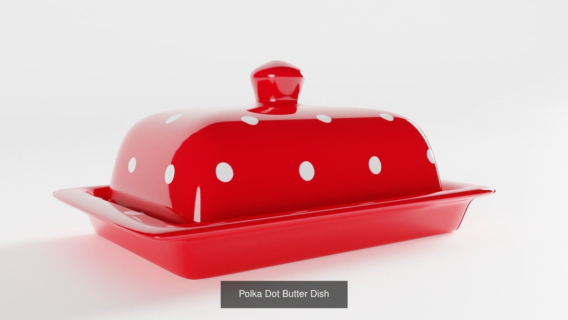 Polka Dot Dinnerware Set 3D Model Collection_7