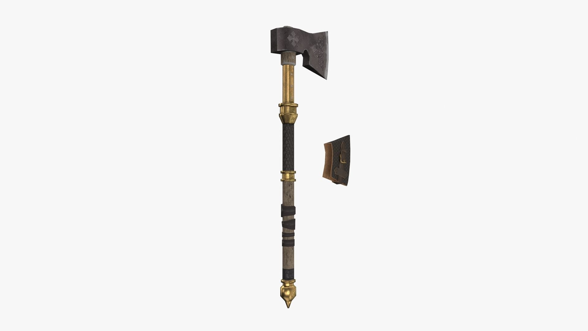 Axe GameReady Low-poly 3D model_2